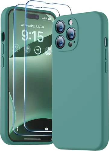 Vista 25 de BossKiss Funda compatible con iPhone 13 Pro, silicona de alta calidad mejorada [protección de cámara] [2 protectores de pantalla]