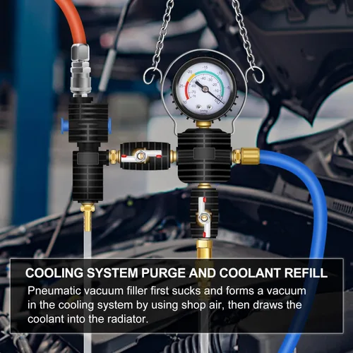Vista 5 de JIFETOR Radiador Refrigerante Recarga Sistema de Enfriamiento Vacío Purga Estuche negro