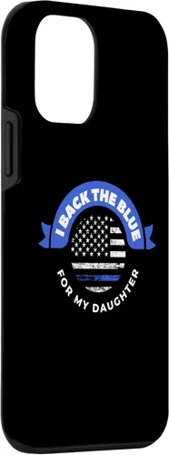 Vista 3 de Funda para iPhone 12 mini I Back The Blue For My Daughter Police Parents
