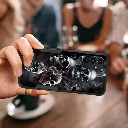 Vista 682 de Funda para Galaxy A14 5G, resistente de doble capa híbrida de policarbonato duro, goma suave, a prueba de golpes, funda protectora resistente