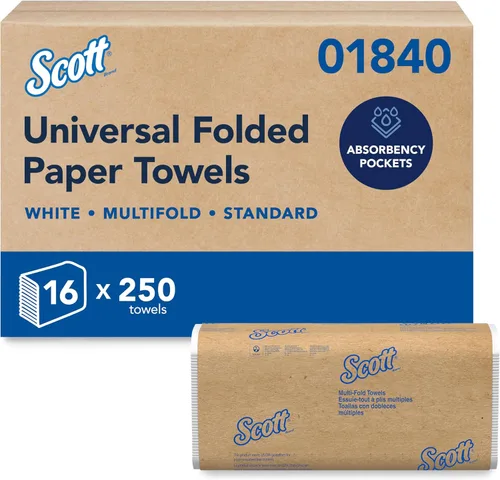 Vista 12 de Toallas de papel multifold universal Scott Professional, a granel (58091), bolsillos de absorción, blancas, toalla de 9.2"x9.4", blanca, comprimida
