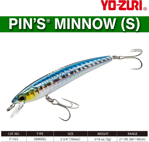 Vista 2 de Duel Yo Zuri F 1165 Pins Minnow Sinking Lure 70 Mm 2 3 4