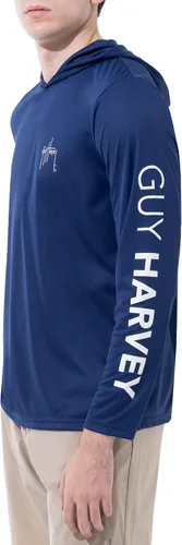 Vista 5 de Guy Harvey Sudadera con capucha de manga larga para hombre UPF 50+