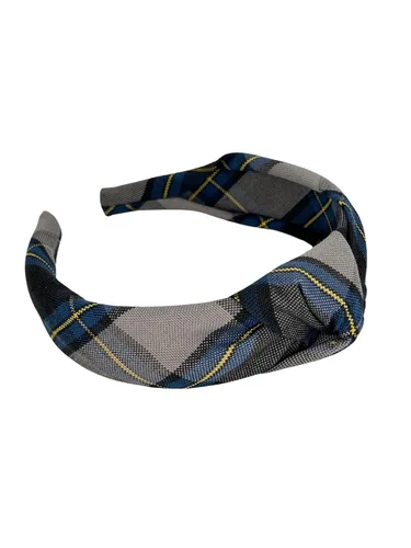Vista 42 de Diadema anudada de 1.25 pulgadas, uniforme escolar, a cuadros, acolchada, con nudo en la parte superior, diadema de uniforme (cuadros 120)