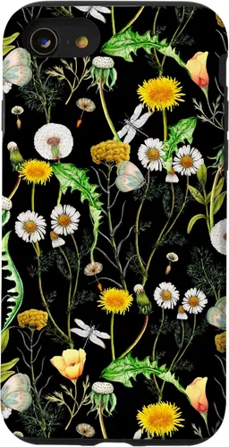 Vista 18 de iPhone 11 Pro Wildflowers Botanical Daisy Flores Dandelion Libélula Estuche de regalo