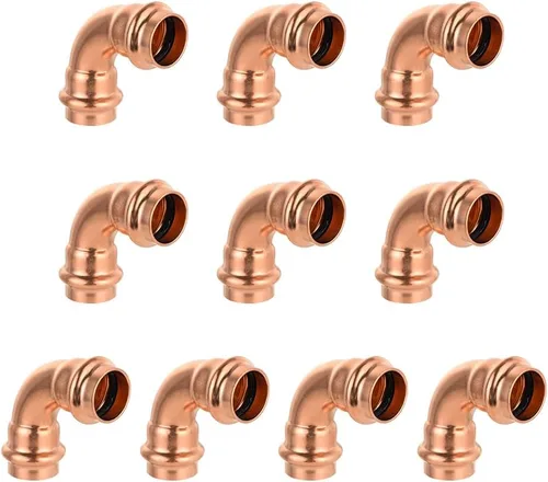 Vista 15 de 5 piezas EFIELD 1" x 1" cobre prensa fit 90 grados codo accesorios