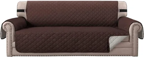 Vista 17 de Funda impermeable para sofá biplaza, protector de sofá acolchado para sofá de 2 asientos, protector de muebles antideslizante para perros y mascotas