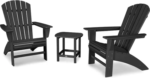 Vista 9 de POLYWOOD Juego de sillas Adirondack de 3 piezas náuticas con mesa auxiliar Aruba