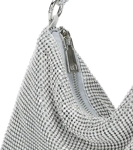 Vista 7 de YIKOEE Bolso de mano de noche con diamantes de imitación con purpurina