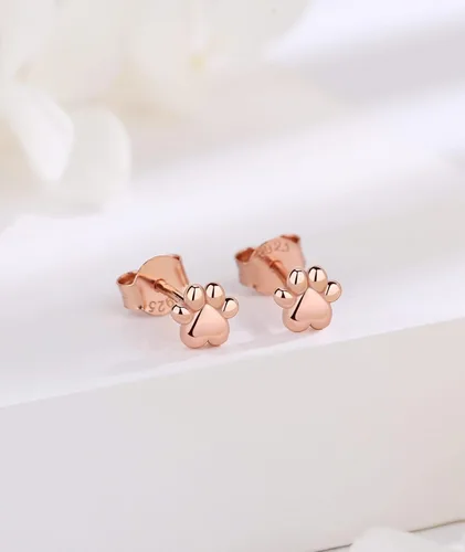 Vista 2 de INFUSEU Aretes de plata de ley para mujeres y niñas, bonitos aretes de animales, Plata de ley