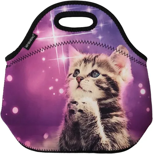 Vista 24 de Wrapables® Bolsa de almuerzo de neopreno aislada, plátanos