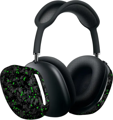 Vista 10 de MONOCARBON Funda de fibra de carbono real para AirPods Max (2024/2020), cubierta protectora de grado militar para auriculares Apple Max, único Azul