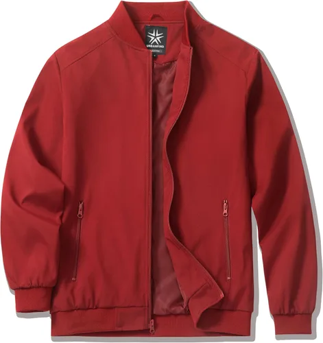Vista 12 de URBANFIND Chaquetas bomber para hombre, casuales, ligeras, cortavientos, a la moda, abrigos de primavera y otoño