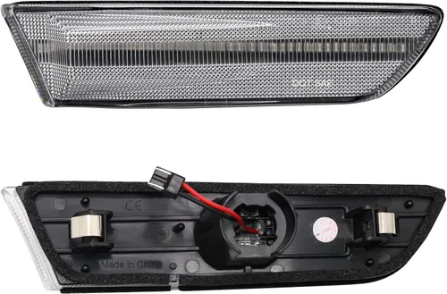 Vista 3 de Luz LED Blanca de Marcador Lateral del Parachoques Delantero Compatible con G35 Coupe 2003-2007 /Skyline V35 Coupe 2002-2007, Reemplaza