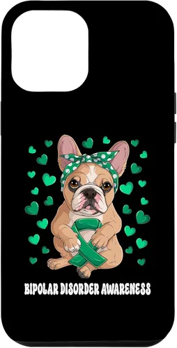 Vista 6 de Funda de concientización sobre el trastorno bipolar del guerrero superviviente de la cinta verde para iPhone 14