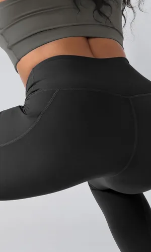 Vista 2 de ODODOS - Leggings capri de cintura alta, con bolsillos, control de abdomen, para mujer, no se transparentan, para yoga, entrenamiento, deportes