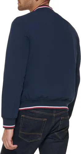 Vista 2 de Tommy Hilfiger Chaqueta bomber ligera Varsity de punto acanalado para hombre