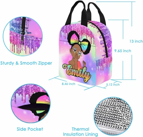 Vista 6 de InterestPrint Mochila personalizada para niños, jugador de fútbol americano, bandera americana, con nombre personalizado, mochila para estudiante