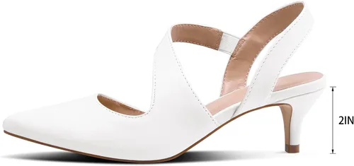 Vista 3 de mysoft Zapatos de tacón bajo para mujer con punta puntiaguda de 2 pulgadas