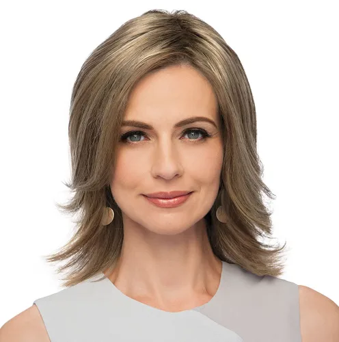 Vista 8 de Top Perfect Hair Topper Color GL 33-130 SANGRIA - Pelucas Gabor de 10 pulgadas de largo clip en Flexlite sintético oculta el cabello adelgazante