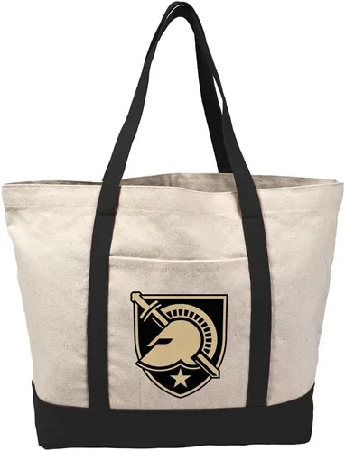 Vista 298 de Campus Lab Bolsa de lona con logotipo primario colegiado con bolsillo externo, bolsa de hombro reutilizable para ir de compras, playa Águilas A&m