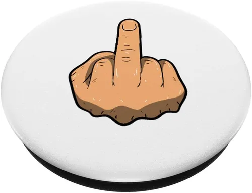 Vista 2 de Stick The Middle Finger Flipping The Bird RMMF PopSockets Grip and Stand for Phones and Tablets, Negro