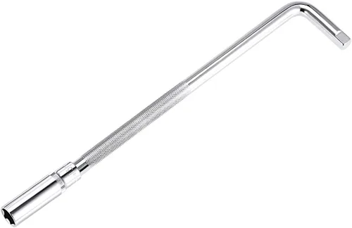 Vista 5 de uxcell Juego de 2 accesorios de enchufe de 0.512 in, 6 puntos, mango de extensión en forma de L de 10 pulgadas con unidad de 3/8 pulgadas