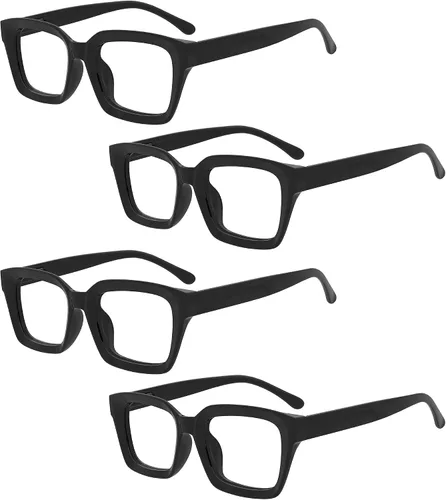 Vista 10 de Eyekepper - Juego de 4 anteojos de lectura para mujer, diseño cuadrado, multi-colored