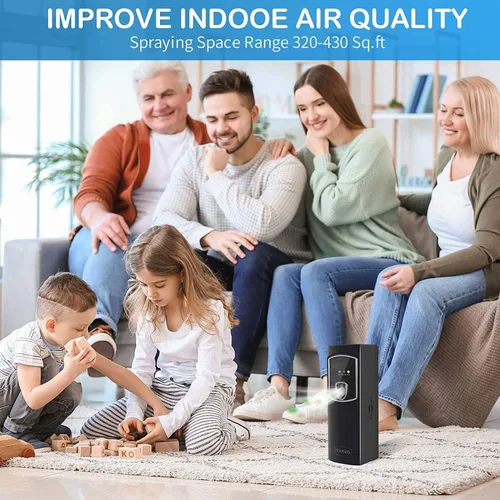 Vista 4 de SVAVO Dispensador automático de ambientador, montado en la pared/de pie, dispensador de aerosol automático programable para interiores, dormitorio
