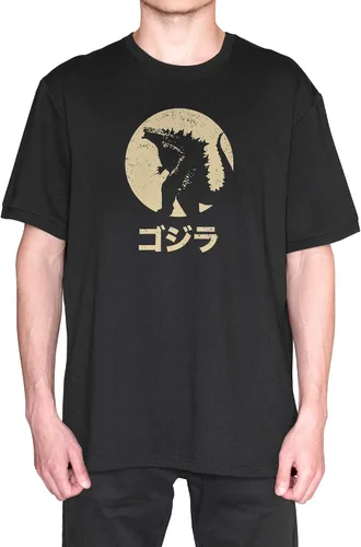 Vista 4 de Camisa vintage Godzilla Negro