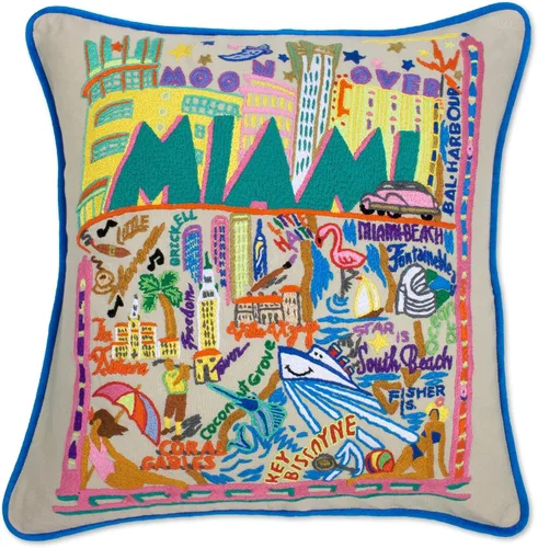 Vista 143 de Catstudio Portland (Oregon) - Almohada decorativa bordada