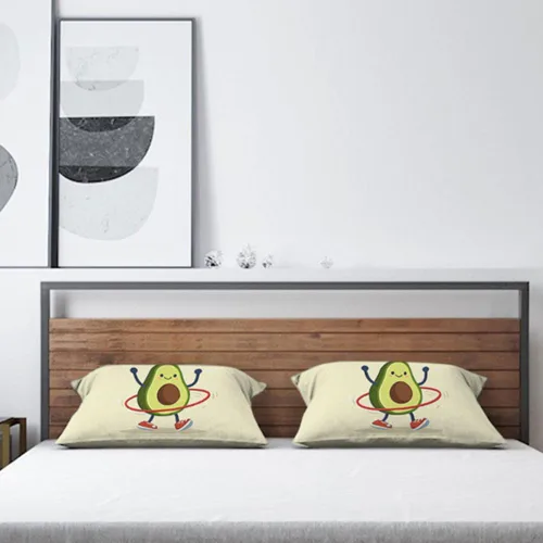 Vista 4 de AOYEGO Funda de almohada decorativa 12x20 pulgadas con diseño de aguacate haciendo ejercicio con aro hula hoop, fundas de almohada rectangulares