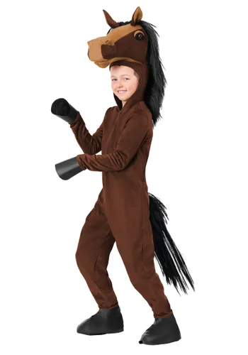 Vista 2 de Disfraz de caballo para niños Multicolor
