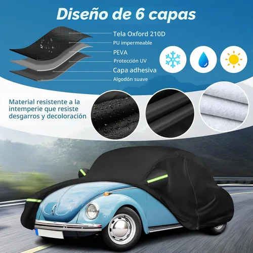Vista 2 de Funda de automóvil sedán de 2 puertas para Volkswagen Beetle Bug 1960-1980
