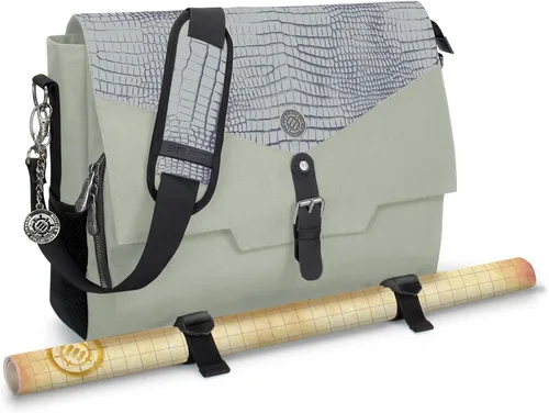 Vista 13 de ENHANCE Collector's Edition RPG Player's Essentials DND Bolsa - Bolsa de mensajero con exterior Dragon Hide que cabe de 2 a 4 libros, carpetas
