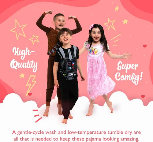 Vista 6 de JoJo Siwa Girls 3-Piece Loose-fit Pajamas Set