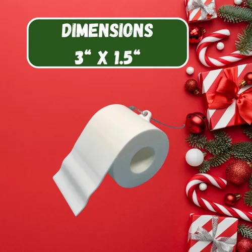 Vista 5 de Adorno de Navidad de papel higiénico, divertido adorno de Navidad, perfecto para Papá Noel sucio o regalo de broma (papel higiénico)