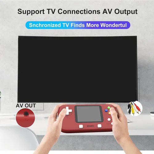 Vista 5 de Máquina de juego con 400 juegos clásicos FC Consola de juegos de mano, pantalla a color de 2.8 pulgadas, soporte para salida de TV, regalo