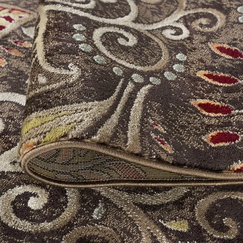 Vista 4 de Alfombras modernas de 5 x 7 para interiores, para sala de estar, comedor, dormitorio, cocina, entrada, alfombra contemporánea, marrón Marrón