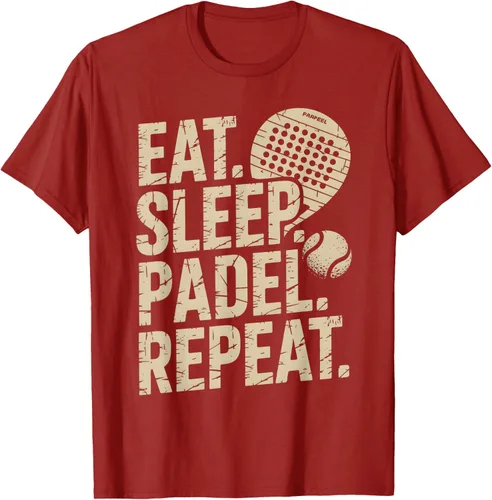 Vista 46 de Camiseta Eat Sleep Padel Repeat Padel Jugador de Tenis