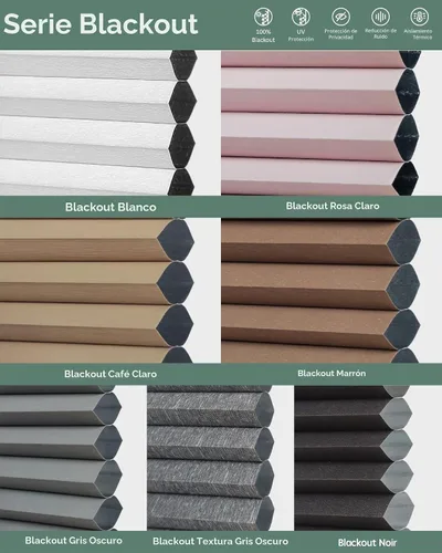 Vista 3 de Yoolax Persianas Celulares Motorizadas Compatibles con Alexa, Persianas Motorizadas Blackout Inteligentes de Panal para Ventanas, Persianas