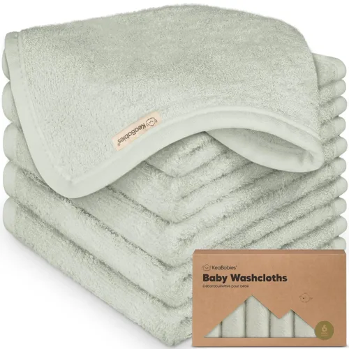 Vista 11 de Paquete de 6 paños de viscosa suave y absorbente de bambú para cara, cuerpo, toallas de bebé para recién nacidos, niños, niños pequeños, bebés