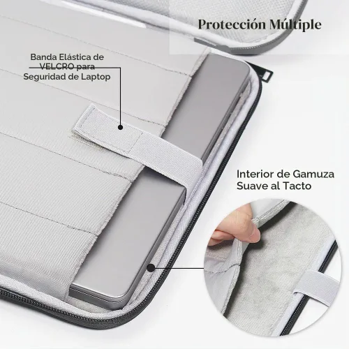 Vista 6 de ProElife Funda para MacBook Air de 15 pulgadas M5 M4, mango retráctil Negro