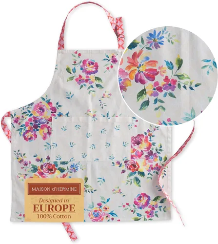 Vista 411 de Maison d' Hermine Delantales para mujer con bolsillo, 100% algodón (27.50 x 31.50 pulgadas)