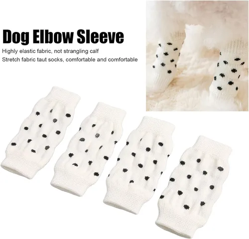 Vista 6 de Zerodis 4 protectores de codo de perro, protectores elásticos para patas de mascotas, fundas cálidas para corral de perro, mangas de pierna