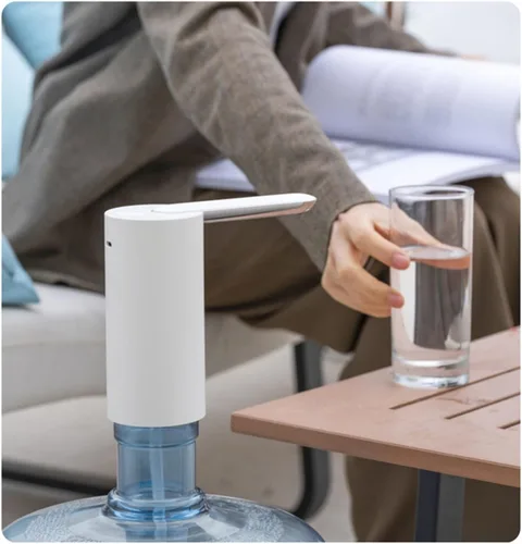 Vista 2 de Mini Power - Bomba de agua eléctrica con bomba pequeña, dispensador de agua embotellada, plegable, carga por USB, plegable, dispensador de agua