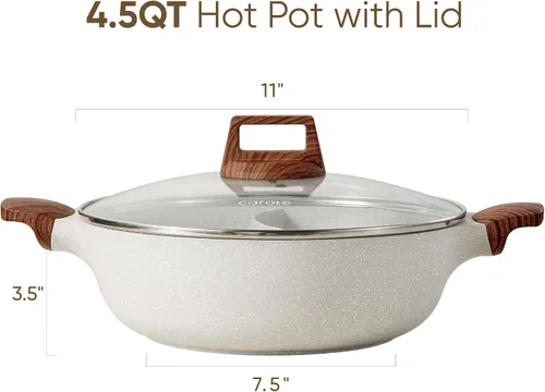 Vista 2 de CAROTE Olla de 4.5QT con divisor de doble sabor