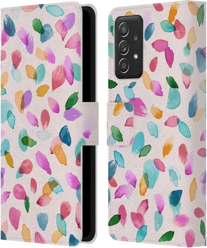 Vista 284 de Head Case Designs Officially Licensed Ninola Ditsy Flowers Yellow Nature Bold Leather Wallet Case Compatible with Samsung Galaxy A07 4G