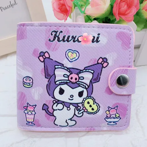 Vista 2 de ACUOTN Monedero de dibujos animados lindo de anime, cartera de cuero, regalos de cumpleaños, Icecreamcandy-Kulo