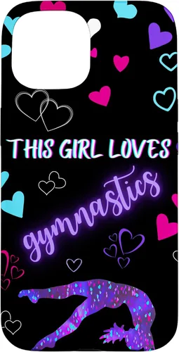 Vista 6 de Funda para iPhone 16 Gymnast This Girl Heart Loves Gymnastics Pink Teal